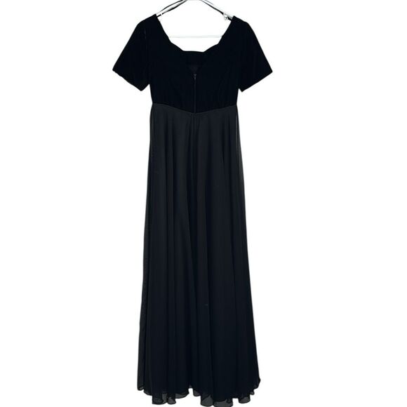 VTG Stage Accents Women Dark Romantic Whimisgoth Fairy Grunge Velvet Dress Sz.4 - Picture 2 of 10